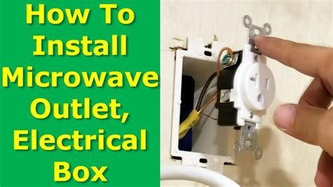 junction box behind microwave|microwave electrical outlet box.